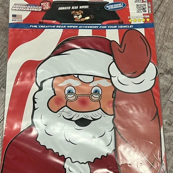Santa Claus Rear Wiper Accessory - Picture 2 of 3